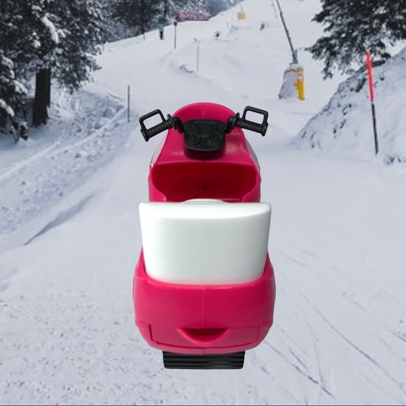 Barbie Toy Vehicle LOT 16" Yacht Ocean View Boat AND Snowmobile - Pink & White - Picture 5 of 16